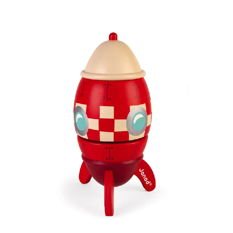 Eco - Conscious Solid Wood Educational Toys with a Social - Skills Development GameJanod Wooden Rocket Music Box