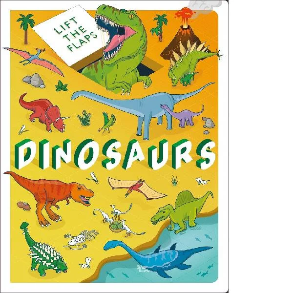 Hand - Made Wooden Educational Toys with a Space - Exploration SimulationLift The Flap Dinosaurs book