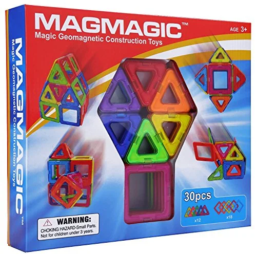 Hand - Sanded Wooden Educational Toys for Safe Exploration by PreschoolersMagmagic Magic Geomagnetic Construction Toys