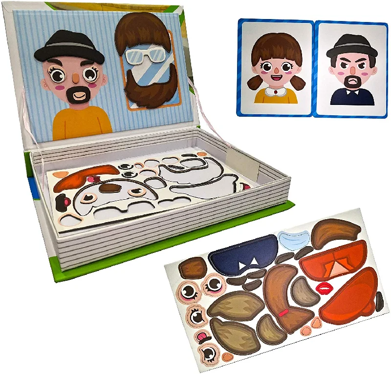 High - Grade Solid Wood Educational Toys for Improving Hand - Eye CoordinationMagnetic Facial Expression  Box Set