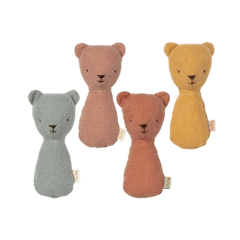 Solid Wood Educational Toys with a Science Experiment Theme for Young LearnersMaileg Teddy Linen Rattle - assorted colours