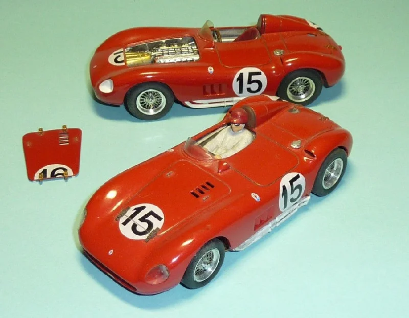 Natural Finish Solid Wood Musical Instrument Models Toys for Music LoversMaserati 300S 1955 Le Mans with Engine Detail