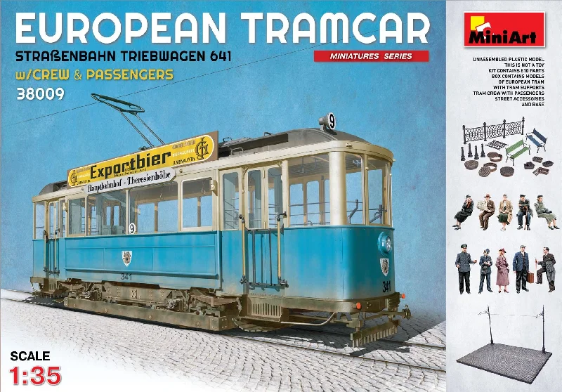 Kids' Plastic Pedal - Powered Tricycle with a Storage Basket and Safety FeaturesMiniArt 38009 1:35 European Tramcar with Crew and Passengers