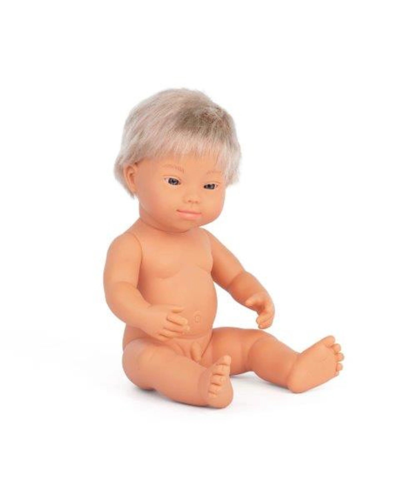 Dolls with a Voice - Recording Function and a Set of Microphone AccessoriesMiniland Caucasian Blond Boy with Down Syndrome