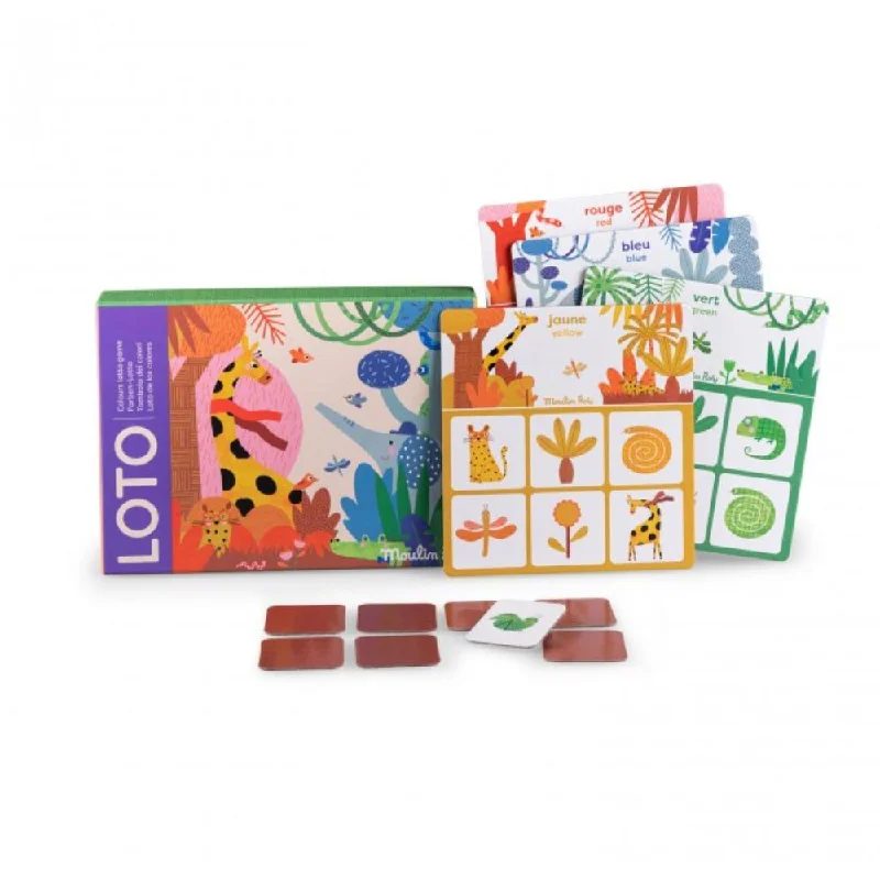 Hand - Carved Wooden Educational Toys with Alphabet - Learning BlocksMoulin Roty Colours Lotto Game - Les Toupitis