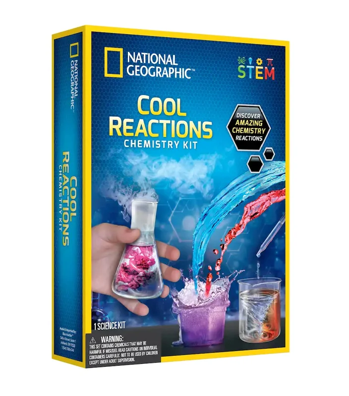 Sustainable Solid Wood Educational Toys with a Language - Learning Activity BookCool Reactions Chemistry Kit