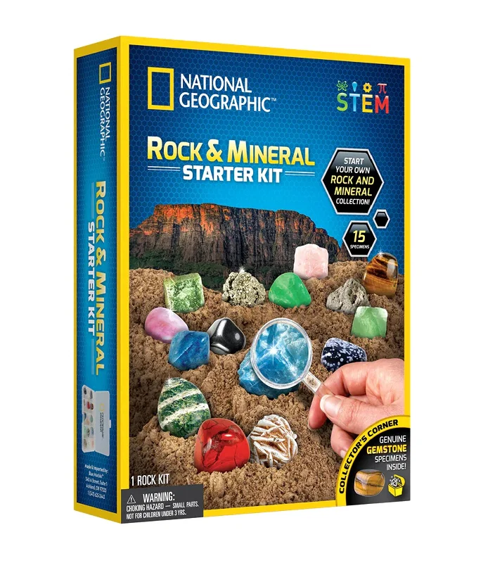 Hand - Carved Wooden Educational Toys with Alphabet - Learning BlocksRocks and Minerals Education Starter Kit