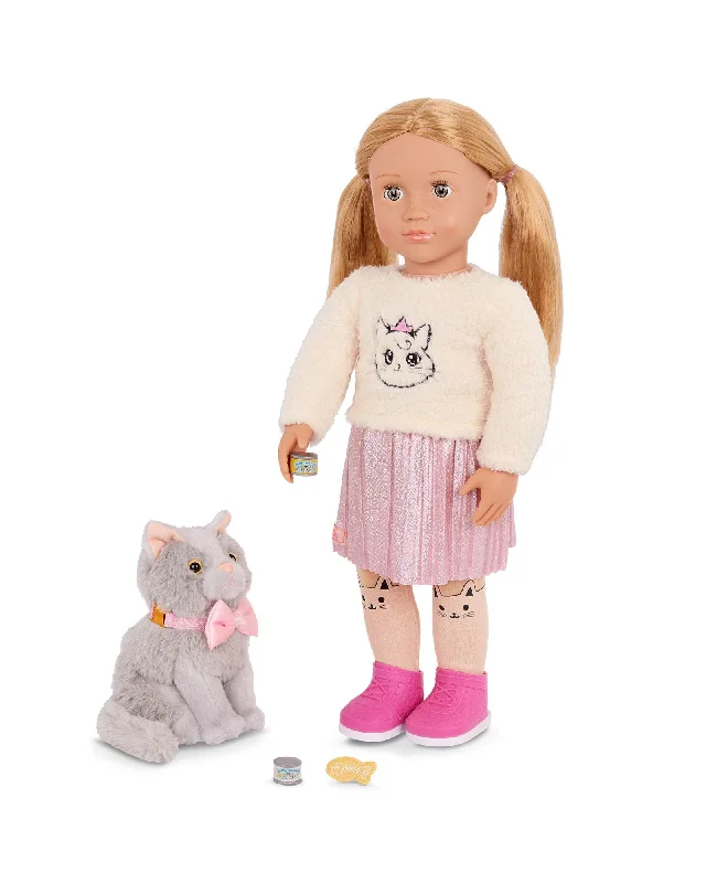 Dolls with a Temperature - Sensing Feature and Seasonal AccessoriesOur Generation Doll with Pet Kitten, Sheela & Sammy