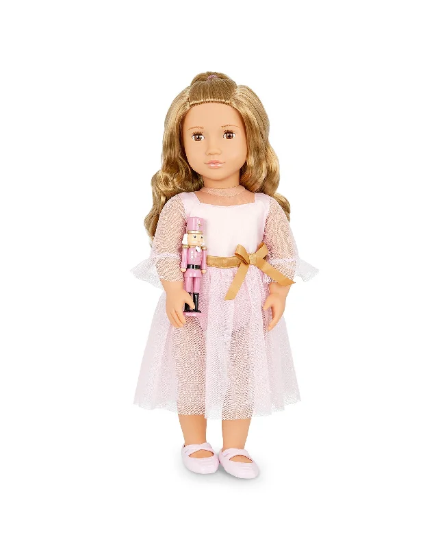 Interactive Talking Dolls with Educational Accessories like Storybooks and FlashcardsOur Generation Doll with Pink Dress & Nutcracker, Natasha