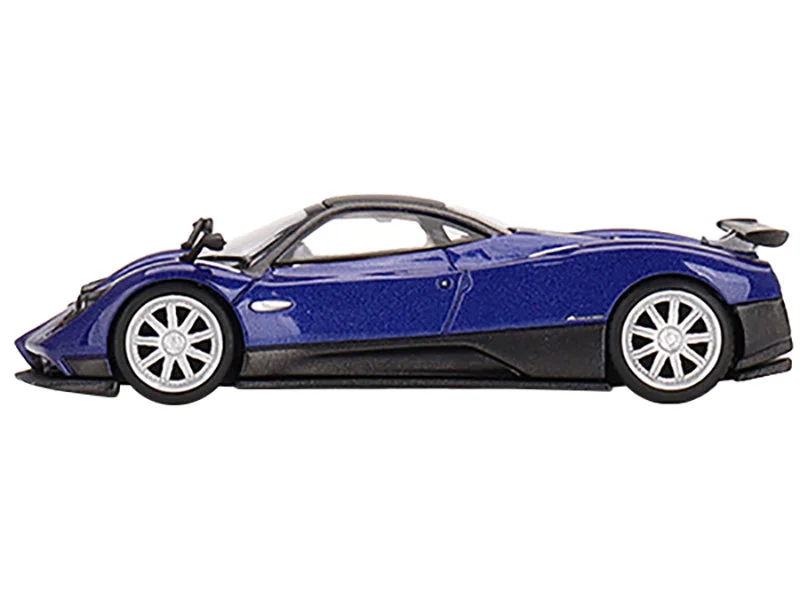 Pagani Zonda F Blu Argentina Blue Metallic with Black Top Limited Edition to 3000 pieces Worldwide 1/64 Diecast Model Car by True Scale Miniatures Pagani Zonda F Blu Argentina Blue Metallic with Black Top Limited Edition to 3000 pieces Worldwide 1/64 Diecast Model Car by True Scale Miniatures