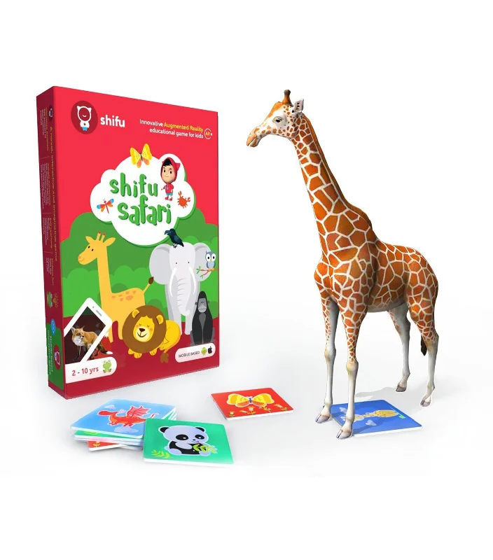 High - Grade Solid Wood Educational Toys for Improving Hand - Eye CoordinationAR Flashcards - Safari