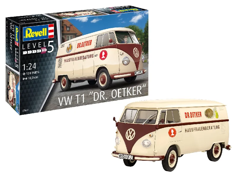 Model Kit of a 1957 Ford Thunderbird for Hobbyists to Assemble and CustomizeRevell 07677 1:24 VW T1 "Dr. Oetker"