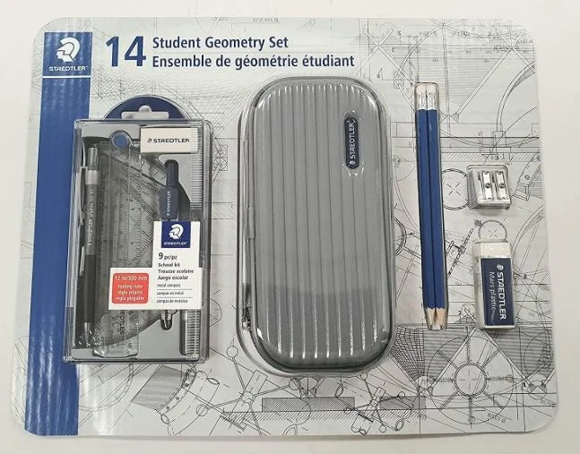 High - Grade Solid Wood Educational Toys for Improving Hand - Eye CoordinationSTAEDTLER 14 Pieces Student Geometry Set