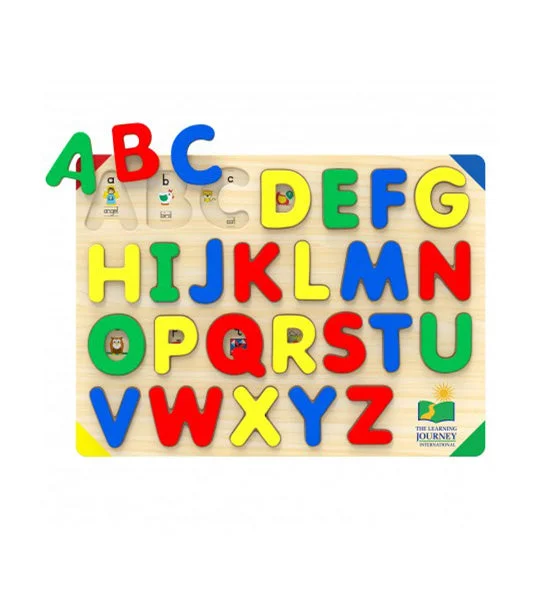 Hand - Sanded Wooden Educational Toys for Safe Exploration by PreschoolersLift & Learn - ABC Puzzle