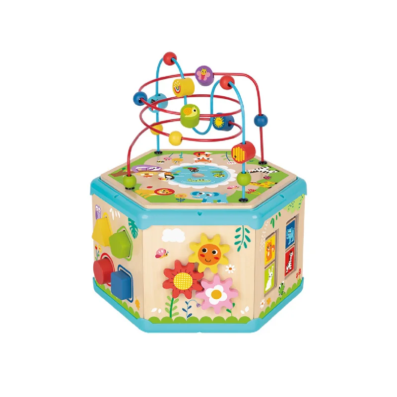 Hand - Painted Wooden Educational Toys in a Historical and Cultural ThemeTooky Toy 7-in-1 Wooden Activity Cube