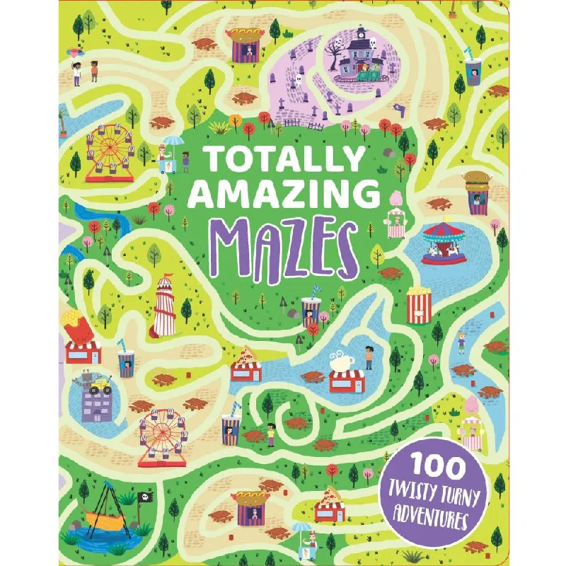 Sustainable Solid Wood Educational Toys with a Language - Learning Activity BookTotally Amazing - Mazes Vol. 3