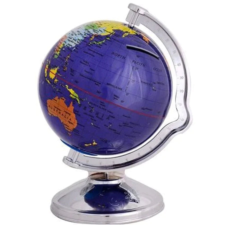 Hand - Painted Wooden Educational Toys in a Historical and Cultural ThemeWorld Globe Money Bank