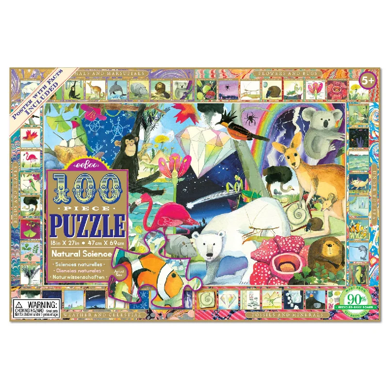 Puzzle - in - a - Box Wooden Puzzles with a Pirate Theme for Travelers' Entertainment100 Piece Natural Science Puzzle by Eeboo