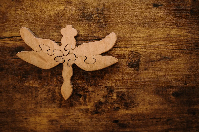 Scented Wooden Puzzles with a Fresh Pine Aroma for a Sensory ExperienceDouble-Sided Dragonfly Puzzle