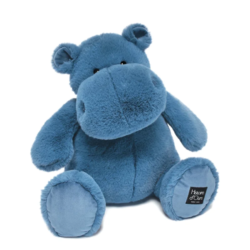 Scented Plush Owls with a Soothing Aroma for RelaxationHistoire d'Ours Hippo Blue 40cm