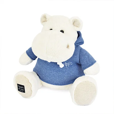 Plush Superhero Dolls with Embroidered Badges for Young FansHistoire d'Ours Hippo White with Sweet 45cm