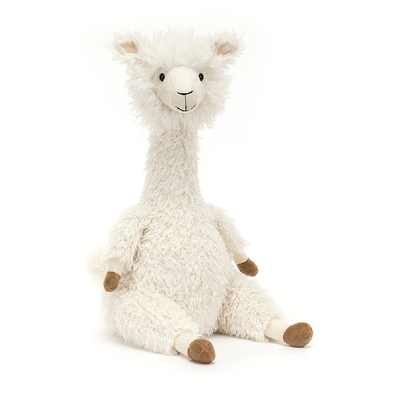 Plush Safari Animal Toys with a Lion, Giraffe, and Zebra for Preschool LearningJellycat Alonso Alpaca