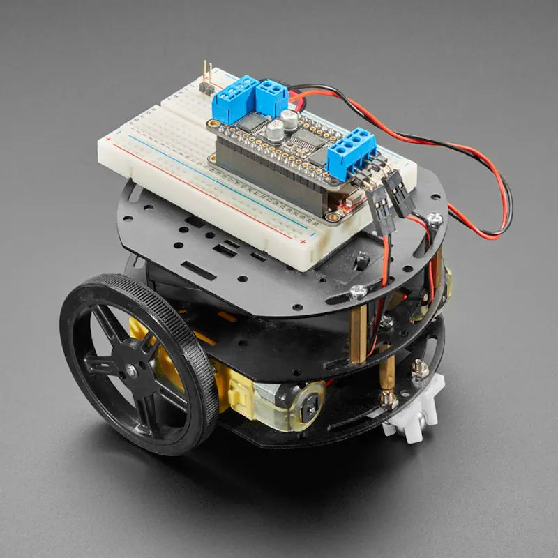 Remote - Controlled Wooden Robots with Light - Up Features for Indoor EntertainmentMini 3-Layer Round Robot Chassis Kit - 2WD w/ DC Motors