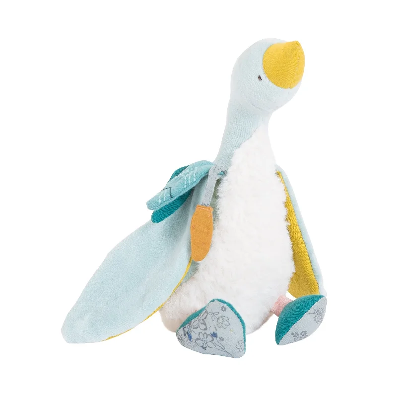 Plush Fairy Toys with Transparent Wings for Magical StorytellingMoulin Roty Le Voyage D'olga, Plumette The Blue Goose with High Grade French Fabrics 23cm