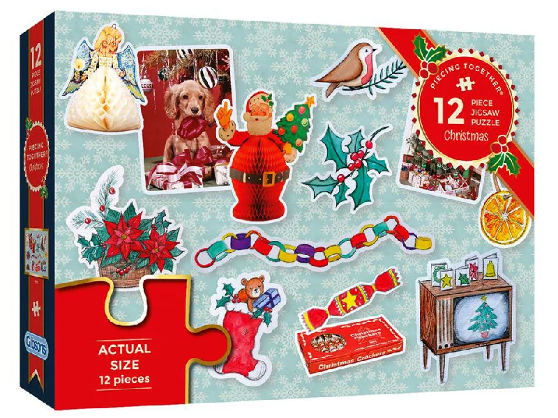 Puzzle - Swapable Wooden Puzzles with a Circus Theme for Community ExchangesPiecing Together Collection <br>12  Piece Puzzle <br>Christmas