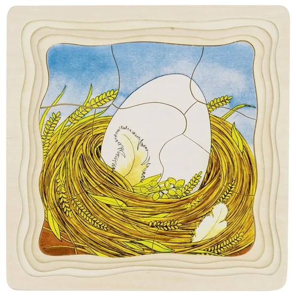 Puzzle - Mat Included Wooden Puzzles with a Botanical Garden Theme for Comfortable AssemblyPuzzle - chicken