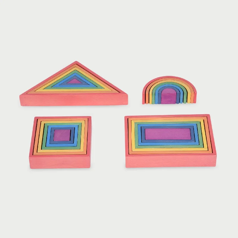 Puzzle - Swapable Wooden Puzzles with a Circus Theme for Community ExchangesRainbow Architect Set