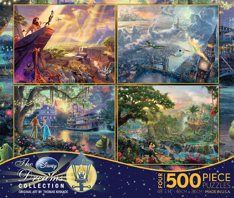 Eco - Friendly Sustainable Wooden Puzzles in Animal Shapes for Environment - Conscious ParentsThomas Kinkade Disney Dreams <br> 4 x 500 Piece Puzzle (S1)