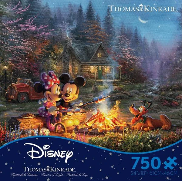 Glow - in - the - Dark Wooden Puzzles of Starry Sky for Nighttime AmusementThomas Kinkade Disney Dreams <br> 750 Piece Puzzle <br> Mickey & Minnie Sweetheart Fire