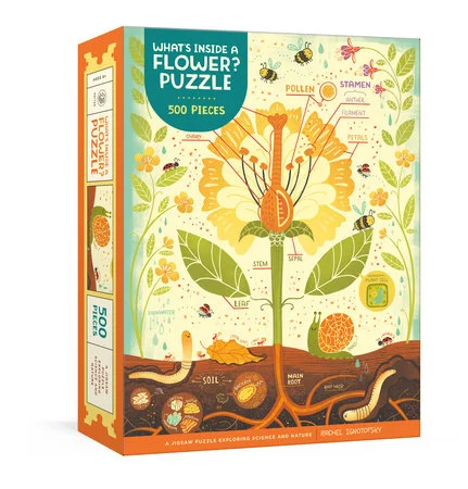 Puzzle - Mat Included Wooden Puzzles with a Botanical Garden Theme for Comfortable AssemblyPuzzle: What's Inside a Flower? 500pcs